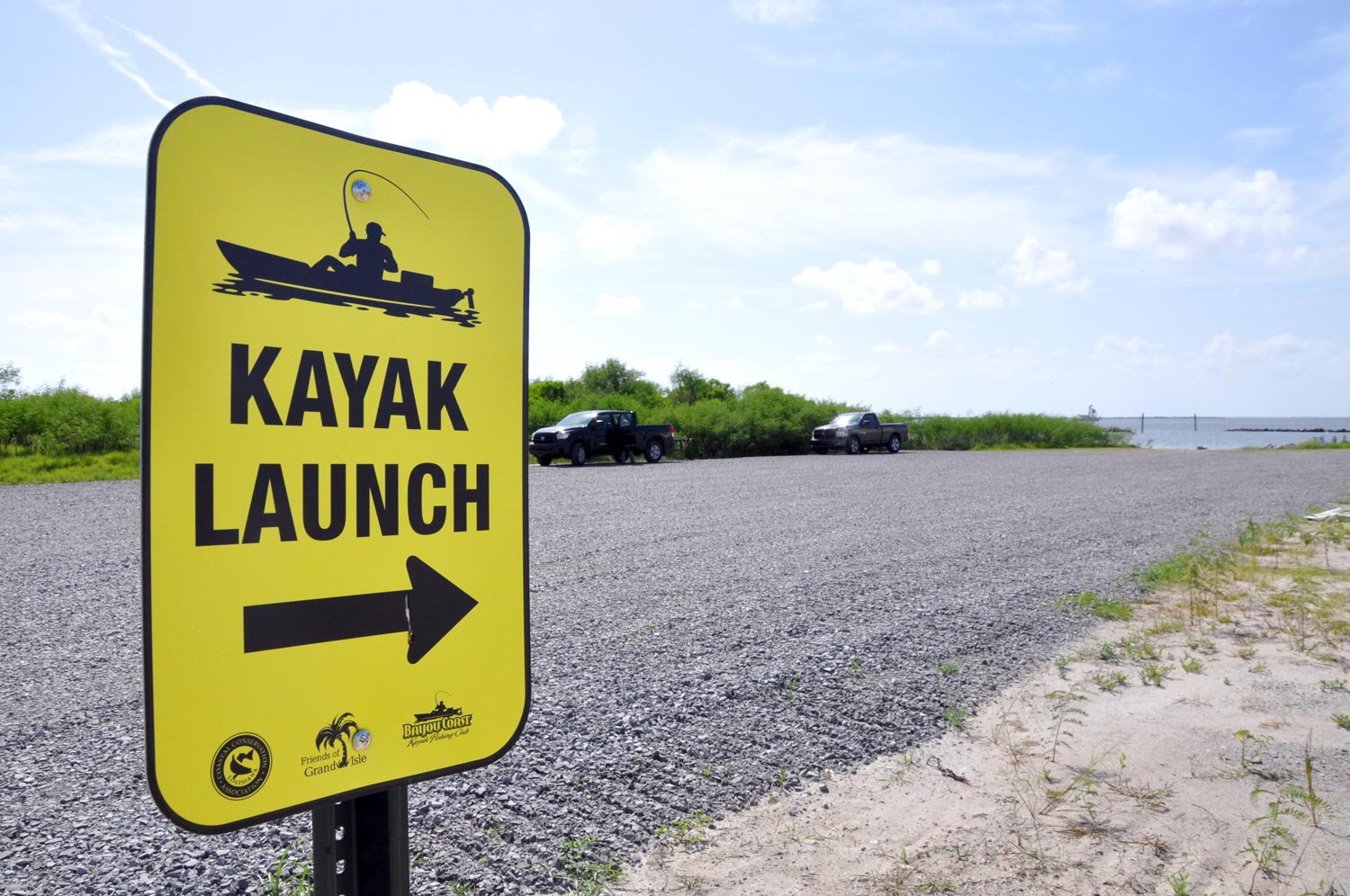 kayak launch sign